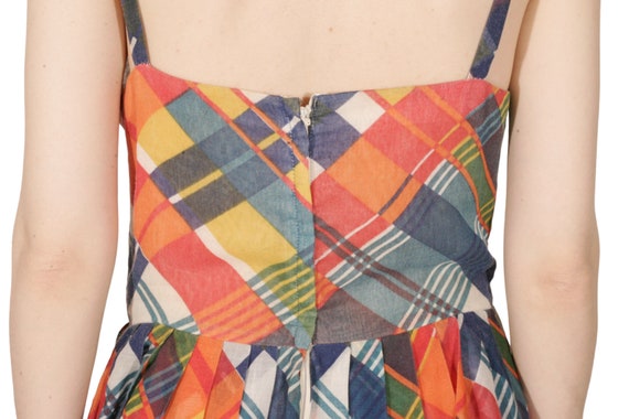 Vintage 1960s Geometric Pattern Pleats Sleeveless… - image 6