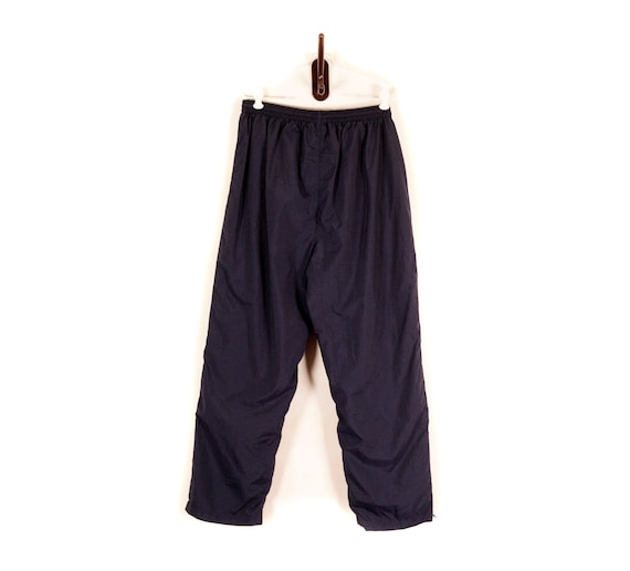 1990s Vintage Nylon Lined Wind Pants Floral Stripe Zi… Gem