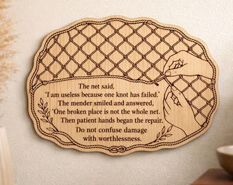 Gerestaureerde netberkenplaquette, inspirerende aanmoedigingsmuurkunst