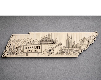 Tennessee houten muurkunst, welkomstbord, berkendecoratie