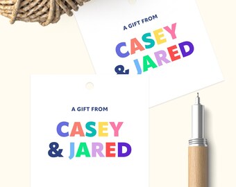 PERSONALIZED gift tag, custom hang tag, customized name tag, Christmas gift tag, Birthday gift tag, custom gift, Family tag
