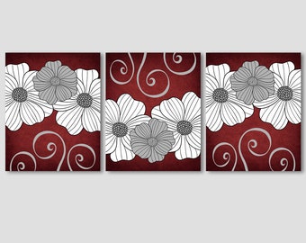 Burgundy Wall Decor Etsy