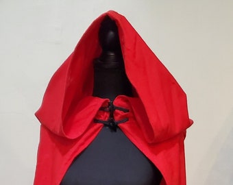 Double Sword Red Viking Style Cloak