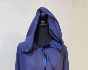 Purple Crepe high-low Circle Cloak