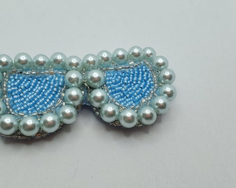 Blue Pearl sunglasses Brooch pin
