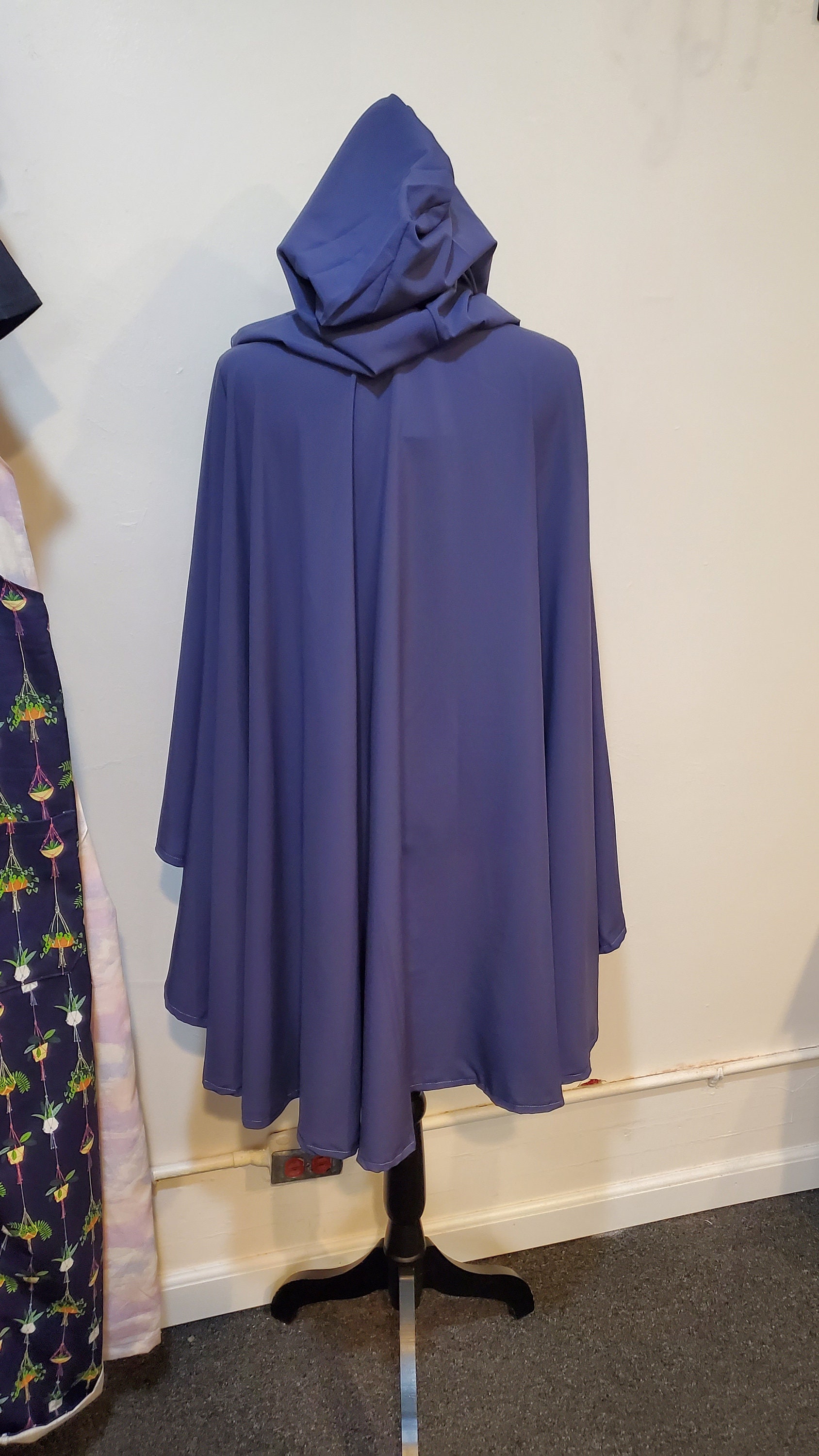 High Rise Cloak Purple Crepe High-low Circle Cloak - Etsy