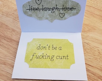 Live, laugh, love card