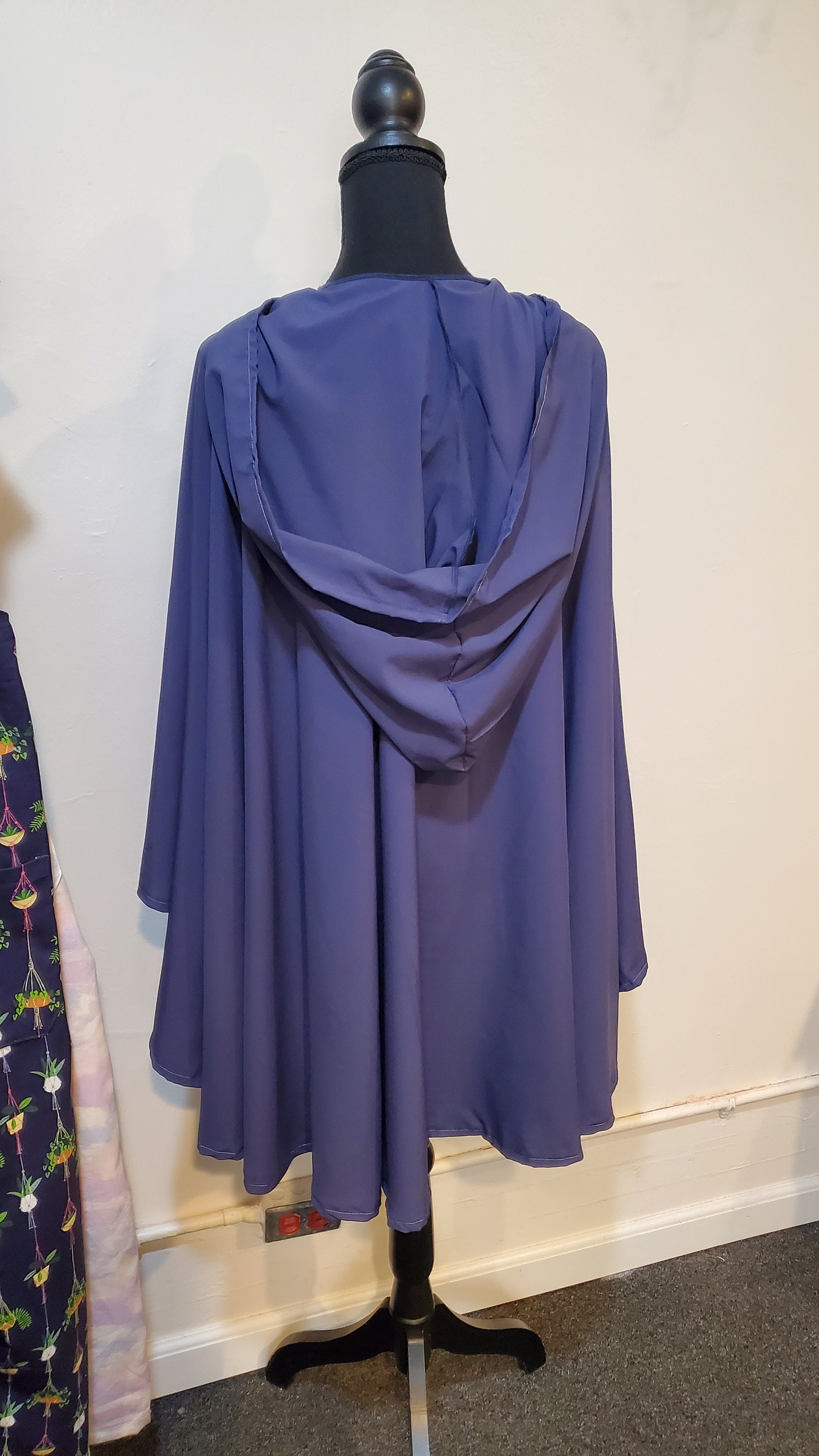 High Rise Cloak Purple Crepe High-low Circle Cloak - Etsy