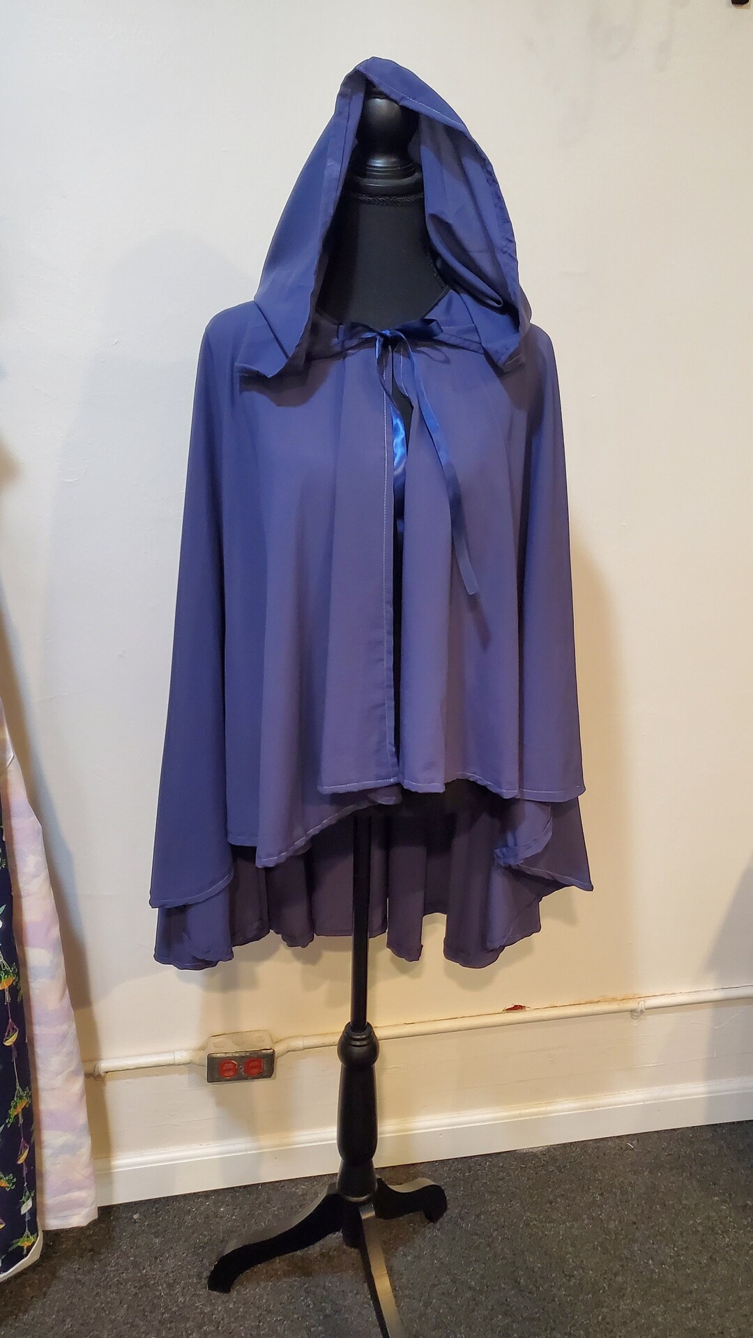 High Rise Cloak Purple Crepe High-low Circle Cloak - Etsy