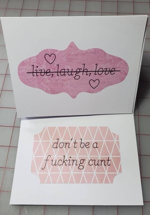 Filthy Mouth Greeting Card Set - Etsy
