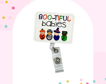 Bootiful Babies NICU Badge Reel, RN Medical ID Holder