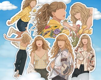 I Knew It I Knew You Sticker Bundle PNG | Taylor Inspired Stickers Pack | Faceless Aesthetic Girl Sticker Set | Digital Download