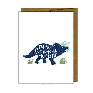 i'm so happy you exist  |  greeting cards for friends  |  gifts for women  |  funny cards  |  old lady birthday card  |  dinosaurs tho