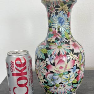 Antique Chinese Mille Fleur Vase with Maker’s Mark