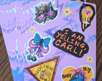 Dungeon Crawler Carl 'Princess Donut' A6 Sticker Sheet- Waterproof Vinyl.