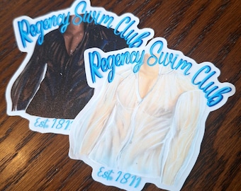 Regency Swim Club Transparent Waterproof Vinyl sticker