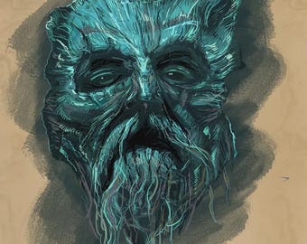 The Green Knight A4 Portrait Print
