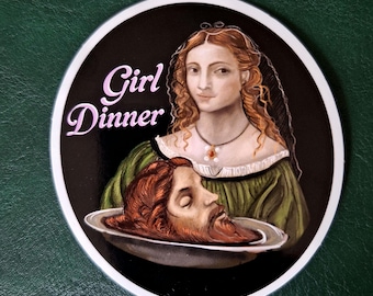 Renaissance 'Girl Dinner' Waterproof Vinyl sticker