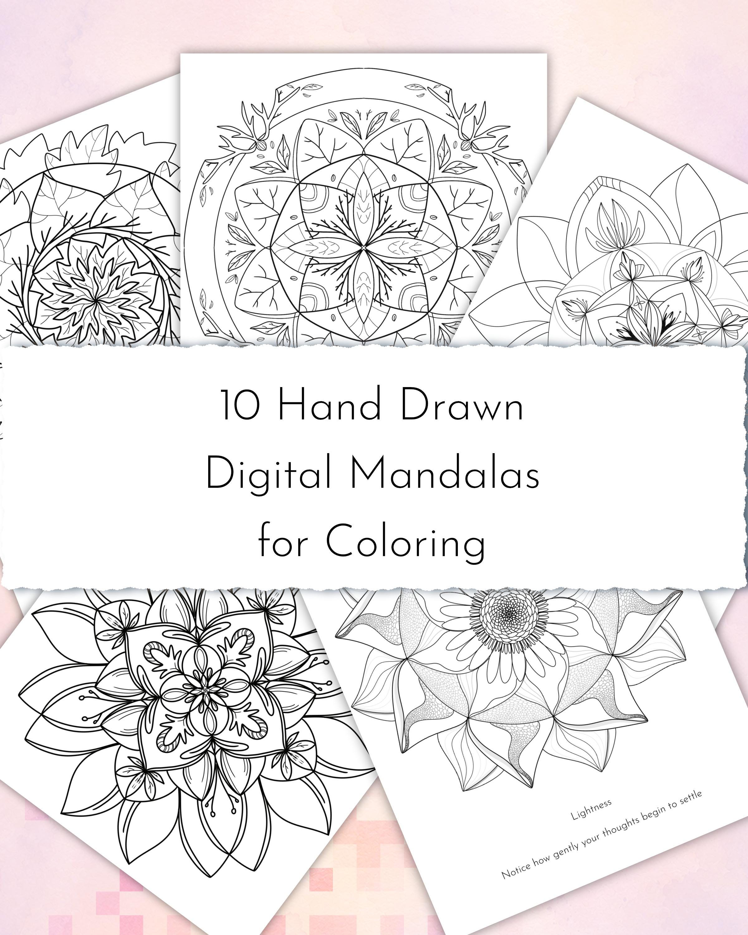 AVELIS | Chapter 5 Return| Mandala Coloring Book: 10 Mindful Pages (Digital PDF)