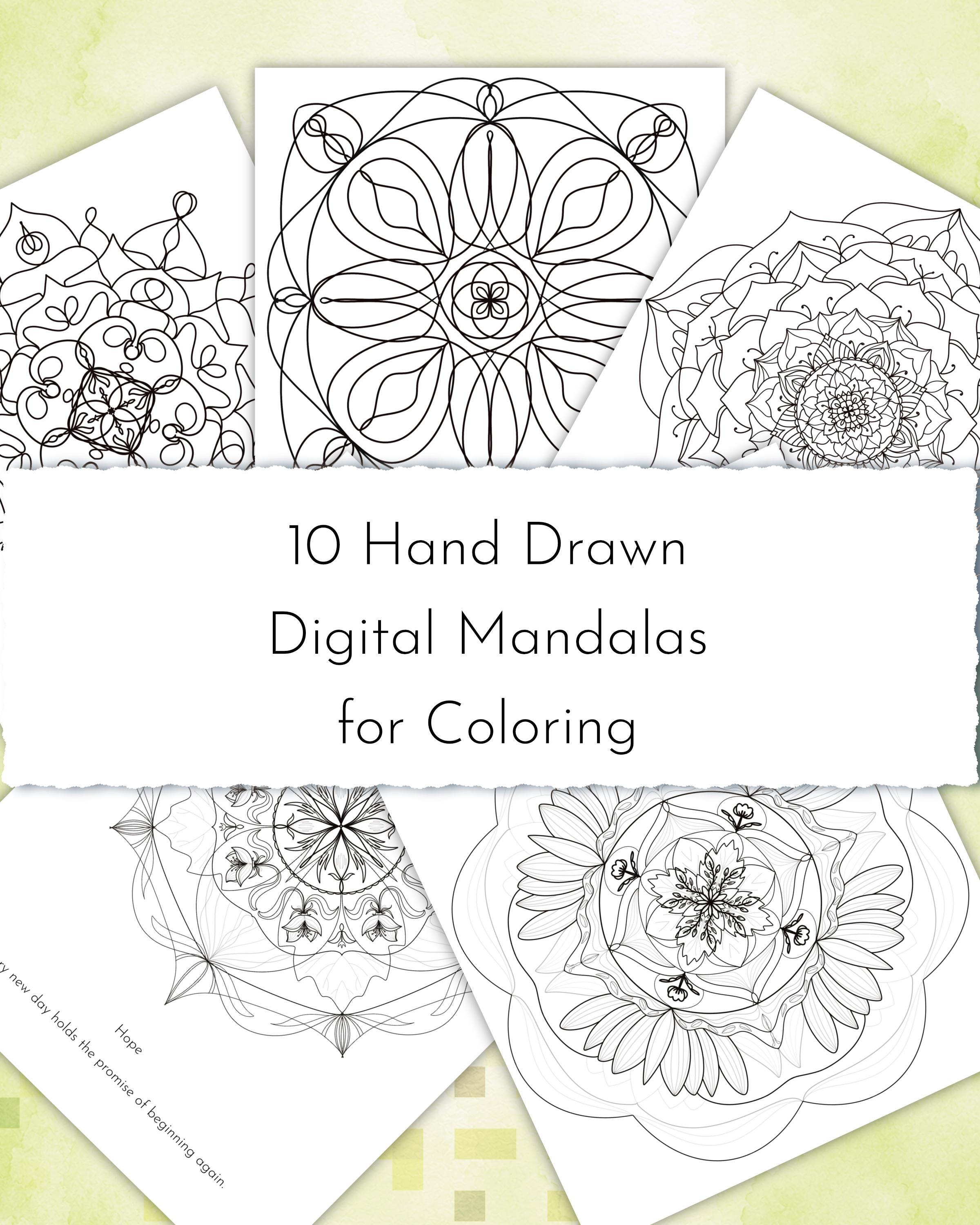 AVELIS| Chapter 4 Flourish | Mandala Coloring Book: 10 Mindful Pages (Digital PDF)