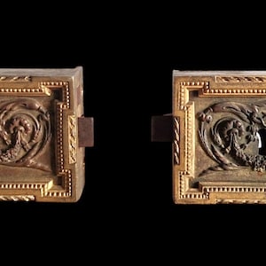 Rare pair of Louis XVI style surface-mounted master locks bearing the historic "FT" hallmark of the prestigious Maison Fontaine (Paris)