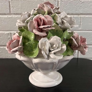 Capodimonte Bowl of Flowers - Etsy