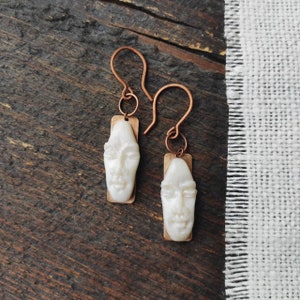 Face earrings, Bold accessory Handmade Dangle earrings with smiling face, Wearable Art Jewelry