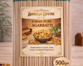 Loban Benzoin Resin Wierookstokjes 500g | Handgemaakte Indiase agarbatti voor meditatie en gebed