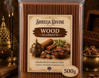 Houten wierookstokjes 500 g | Handgemaakte Indiase agarbatti voor meditatie, yoga en thuis