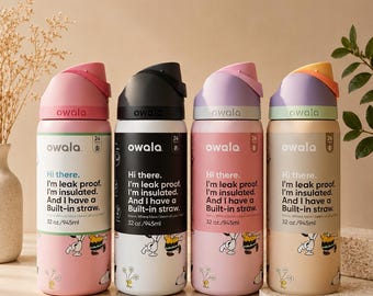 Peanuts Snoopy Kawaii Bottle Wrap, Owala 32 Oz Water Bottle Sticker, Custom Personalized Gift for Any Occasion