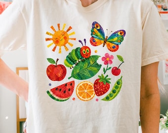 Comfort Colors Boxy Tee Caterpillar Teacher Shirt: Children's Book Tee