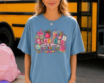 Teacher Shirt, Comfort Colors Teacher Tee, Back to School Shirt, Cute Teacher Graphic Tee, Teacher Appreciation Gift, Teacher Gift