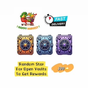 モノポリーGO - ランダムスター100個 - 金庫用スター - ハッピーハーベスト