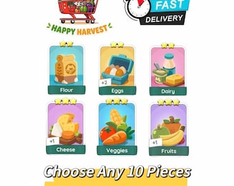 Monopoly - Adesivos de Ingredientes de Café - Conjunto 11 (Escolha 10 peças)