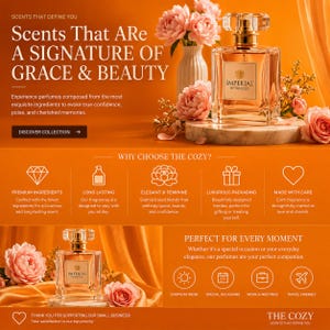 Cozy Perfume Shopify Theme Template  Luxury Fragrance Store Design  Responsive Beauty Website Theme