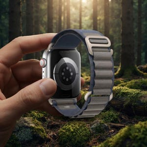 Klockarmband i nylon, Alpine Loop, kompatibelt med Apple Watch Series 10, 9 Ultra 2 SE, flätat sportarmband 42 mm, 44 mm, 45 mm, 46 mm, 49 mm