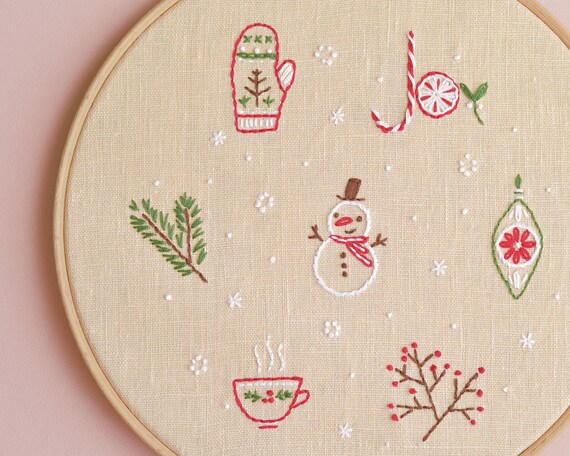 Pdf file hand embroidery Christmas Eve pdf pattern digital download Cross Stitch Pattern Holidays Winter