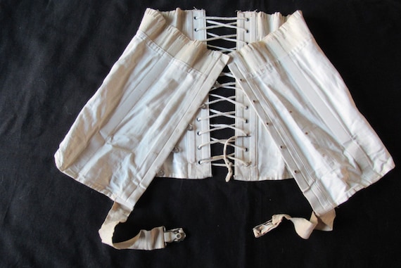 1910's cotton corset stays suspenders vintage ling