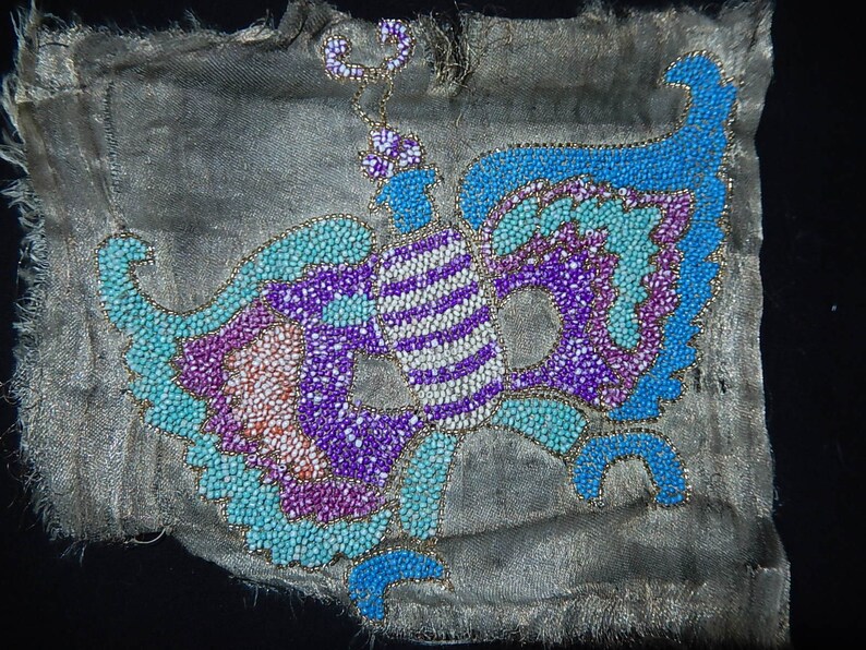 Vibrant glass beads kuchi appliques for DIY projects