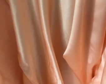 Vintage peach pink silk length for lingerie dress making projects 3 yards plus 46 ins w charmeuse