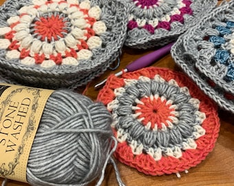 PATTERN ONLY - Prairie Flowers Blanket Square - A PDF Crochet Pattern - Sweet Pea & Sparrow