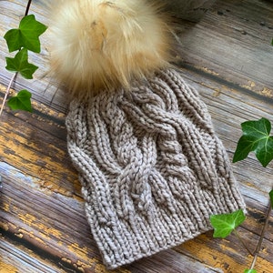 PATTERN ONLY - Farmhouse Toque - A PDF Knit Hat Pattern - Sweet Pea & Sparrow