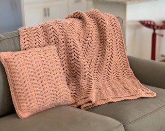 PATTERN ONLY - Waverly Throw - PDF Crochet Throw Blanket Pattern