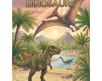 Książka o przygodach dinozaurów | Bajka na dobranoc dla maluchów | Nauka w przedszkolu | Plik PDF do druku