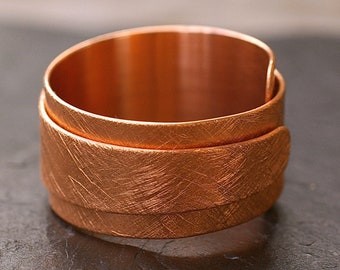 Wrap ring copper ice matt + wide