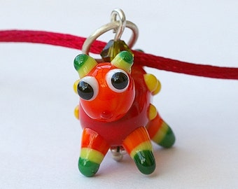 Necklace Glass Rainbow Animal