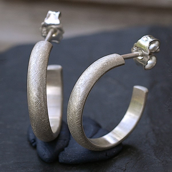 Wire hoops real silver rough