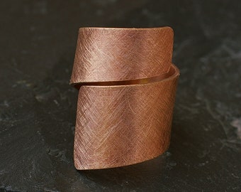 Spiral ring copper rough or smooth