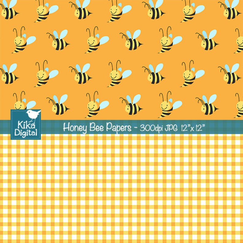 Download Honey Bee Digital Papers Digital Scrapbooking Papers card ...