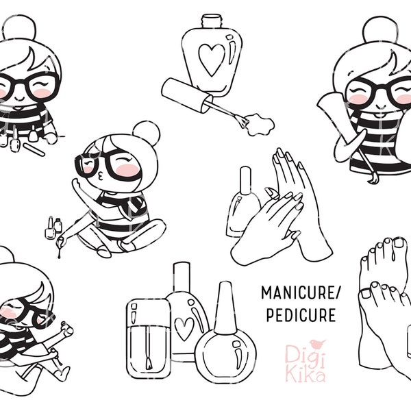 Manicure Clipart Etsy UK
